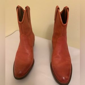 Born red leather cowboy style boots Excellent used condition